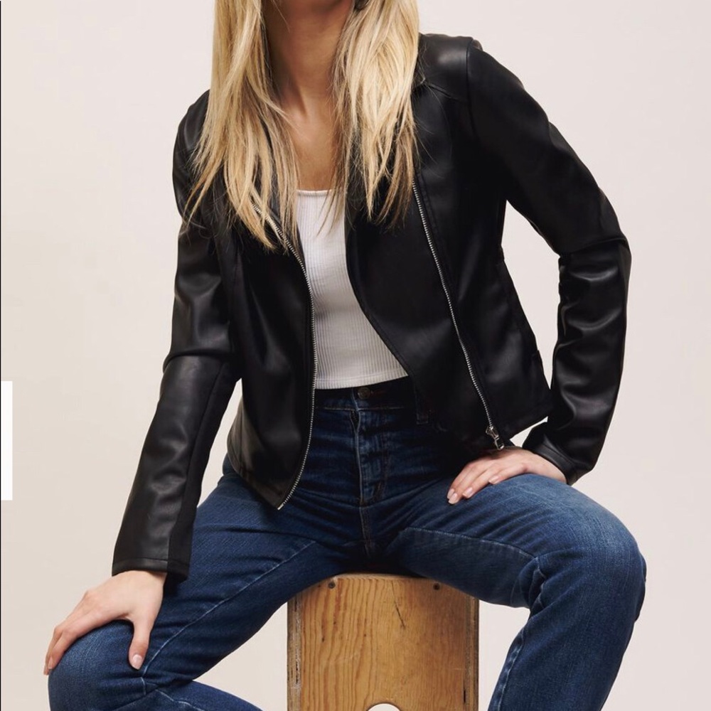 Black Faux leather jacket